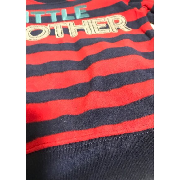 Child Of Mine Carters Toddler Little Brother Long Sleeve Striped Sweatshirt 18M - Picture 3 of 7